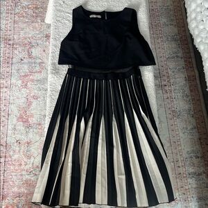 Rinascimento Black and White Striped Dress